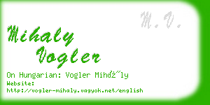 mihaly vogler business card